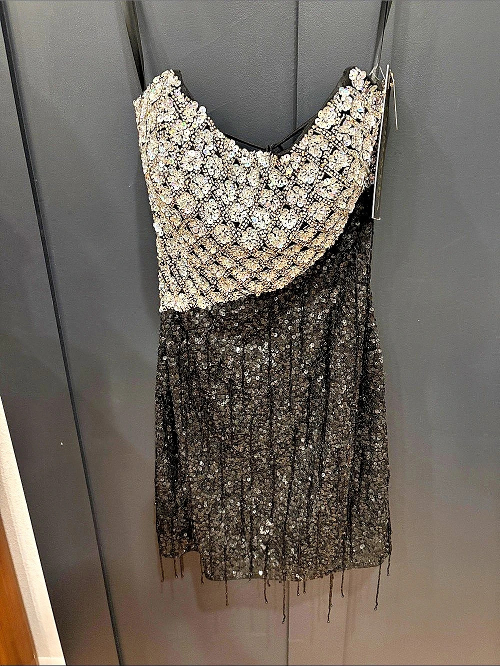 Priv 9e by Primavera Couture Style 4229 Embellished Black Mini Dress Size 6 NWT